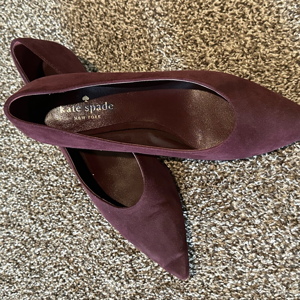 Kate Spade kitten heels Burgundy size 6.5
